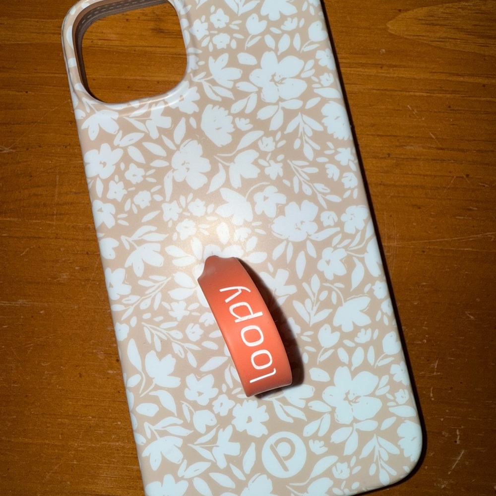Loopy Case Floral Tan Phone Case for a IPhone 14 Plus not Max